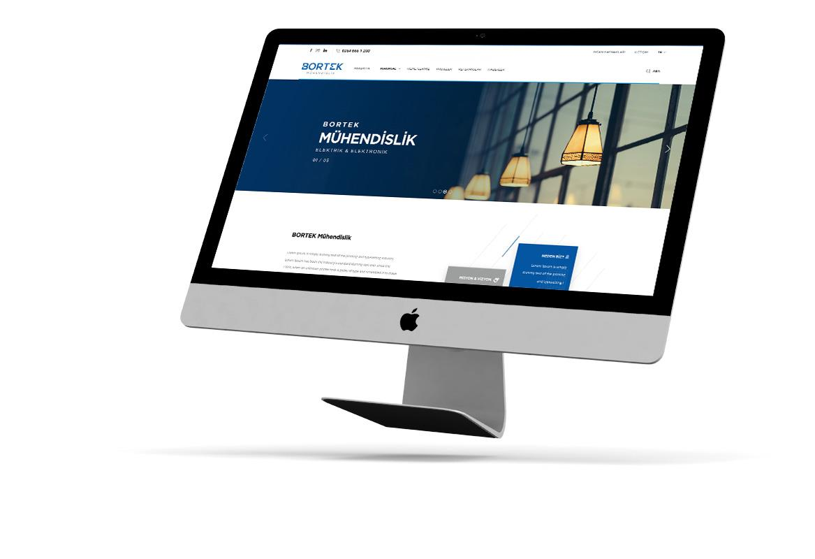 Bortek Mühendislik web sitesi